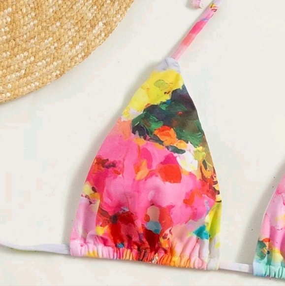 Triangle bikini swimsuit.  with front lace. Size S. - Picture 15 of 16